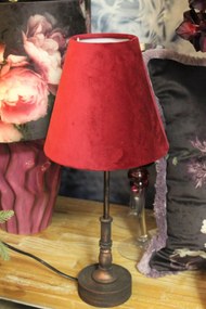 Červené tienidlo na lampu 20cm