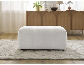 Biela podnožka z textílie buklé Roxelane – Bobochic Paris