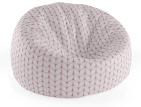 Sablio Sedací vak Cocoon Bledoružové pletenie - 115 x 75 cm x 45 cm