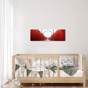 Obraz - Cesta k láske (s hodinami) (90x30 cm)