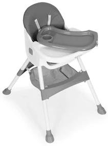 Dětská jídelní židlička BABY ECOTOYS šedá