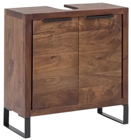 furniture-nabytek.cz - Masívna skrinka pod umývadlo Sydney z akácie, lakovaná, hnedá – 56×25×60 cm