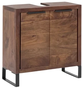 furniture-nabytek.cz - Masívna skrinka pod umývadlo Sydney z akácie, lakovaná, hnedá – 56×25×60 cm