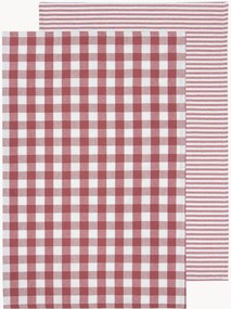 Kuchynské utierky Eco Gingham Blush, 2 ks