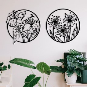 Nástěnná kovová dekorace Mucbir černá