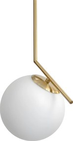 Toolight Toolight, stropná lampa sklenená guľa z bieleho zlata 1xE27, G106-1W, zlatá-biela, OSW-09731