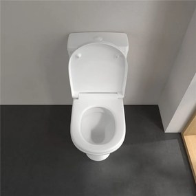 VILLEROY &amp; BOCH O.novo WC misa kombi s hlbokým splachovaním, spodný odpad, 360 x 670 mm, biela alpská, s povrchom CeramicPlus, 566101R1