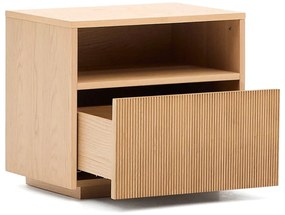 Nočný stolík v dekore duba v prírodnej farbe Helvine – Kave Home