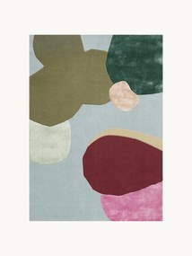 Ručne tkaný vlnený koberec's dlhým vlasom Secret Garden