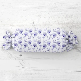 Biante Vankúš valec bonbon Sandra SA-254 Modré poľné kvety 15x80 cm