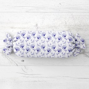 Biante Vankúš valec bonbon Sandra SA-254 Modré poľné kvety 15x60 cm
