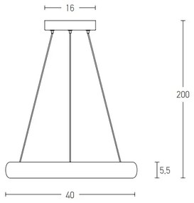 Zambelis 2046 - LED Stmievateľný luster na lanku LED/30W/230V pr. 40 cm zlatá