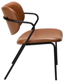 Koňakovohnedé kreslo z imitácie kože Zed – DAN-FORM Denmark