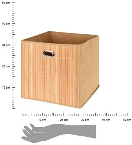 Úložný box Textília 31x31 cm bambus