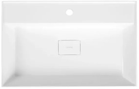 Sapho - Umývadlo na dosku GODIVA 68x44 cm mramor/biela