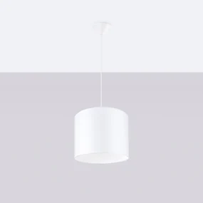Závesné svietidlo Nova, 1x biele textilné tienidlo, (fi 30 cm)