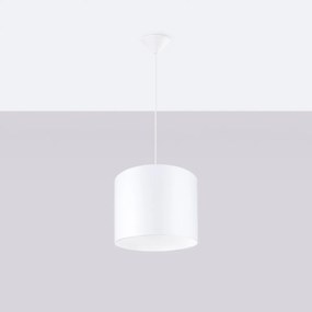 Závesné svietidlo Nova, 1x biele textilné tienidlo, (fi 30 cm)