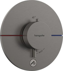 Hansgrohe ShowerSelect Comfort S, termostat pod omietku pre 1 spotrebič a ďalší výtok, kartáčovaný čierny chróm, HAN-15562340