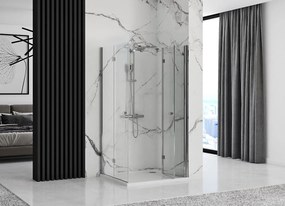 Rea Fold N2 sprchový kút so skladacími dverami 110(dvere) x 90(dvere), 6mm číre sklo, chrómový profil, KPL-07455