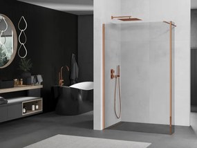 Mexen Kioto, sprchový kút typ Walk-in 90 x 30 cm, 8mm číre sklo, profil ružové zlato, 800-090-212-60-00-030