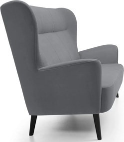 Dvojmiestna pohovka Next, šedá látka