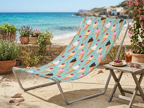 Skladacie plážové ležadlo SAND ICE CREAM, farebné
