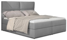 Kontinentálna posteľ 145 cm Alyce (svetlosivá) (s matracmi). Vlastná spoľahlivá doprava až k Vám domov. 1027436