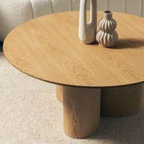 Kulatý konferenční stolek Torino 100 cm dub přírodní