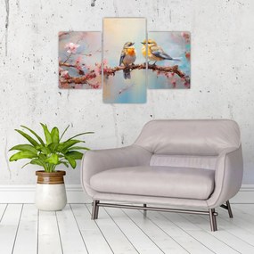 Obraz - Zamilovaní vtáčiky (90x60 cm)