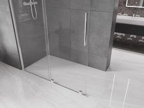 Mexen Velar, posuvné dvere do otvoru typ Walk-In 160 cm, 8mm číre sklo, chrómová, 871-160-000-03-01