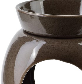 Keramická aroma lampa LULUO 12,5 cm tmavě hnědá