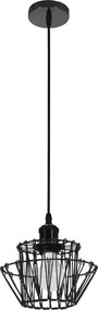 Toolight - Závesné svietidlo 36cm E27 60W APP941-1CP, čierna, OSW-05663