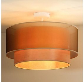 Duolla - Prisadený luster WOOD BOHO 1xE27/15W/230V pr. 45 cm medená/béžová