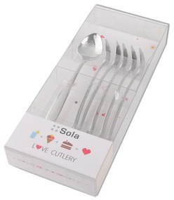 Zmrzlinové lyžičky so srdiečkom 6 ks set - Love Cutlery - 116604