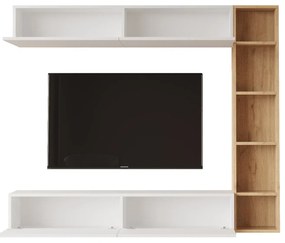 TV stena Houseland Cohen Oak Castello/biela