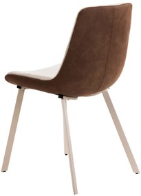 IDA Krémovo Hnedá (látka Monza 90/Preston 22) / béžový rám - MODERNÉ ČALÚNENÉ STOLIČKA BOUCLÉ BOHO