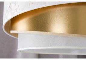 Duolla - Prisadený luster KOBO 1xE27/15W/230V pr. 45 cm biela/zlatá