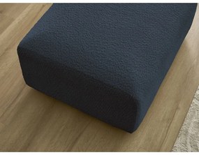 Tmavomodrá podnožka z textílie bouclé Tina – Bobochic Paris