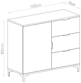 Komoda so zásuvkami LORA dub artisan