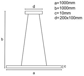 LED Stmievateľný luster na lanku LED/40W/230V 3000-6500K chróm + diaľkové ovládanie