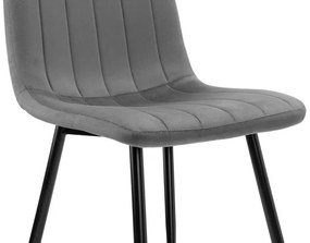 Jedálenská stolička FRESNO VELVET grafitová