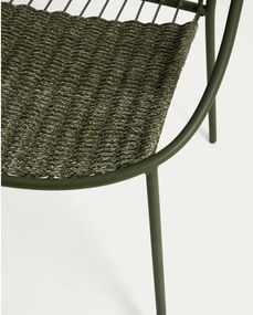 Tmavozelená záhradná stolička Atrani – Kave Home