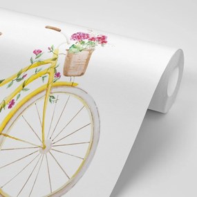 Samolepiaca tapeta ilustrácia retro bicykla - 450x300