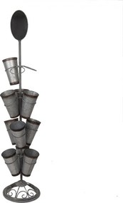 Plant Holder ? 36x165 Cm Grey Brown Metal - ? 36*165 cm