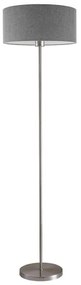 LED stojacia lampa TUNJA 1xE27/20W/230V, priemer 38 cm, matný chróm/šedá