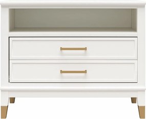 Biely nočný stolík Westerleigh – CosmoLiving by Cosmopolitan