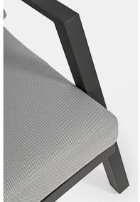 Sivý hliníkový záhradný lounge set pre 4 Harley – Bizzotto