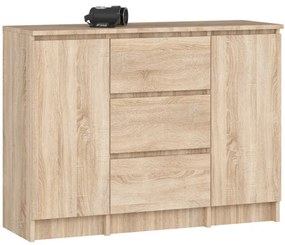 Komoda K100 2D 3SZ dub sonoma