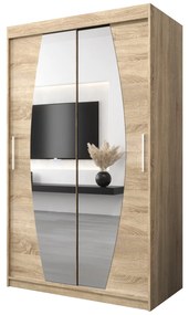 Šatníková skriňa 120 cm Eclipse (dub sonoma + dub sonoma). Akcia -33%. Vlastná spoľahlivá doprava až k Vám domov. 1063398