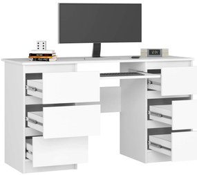 Písací stôl A-11 135 cm biely